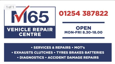M65 vehicle repair centre