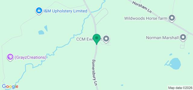 Map showing the location of CCM Ewhurst