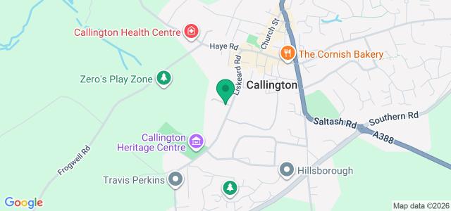 Map showing the location of Tamar Valley Motoring Centre
