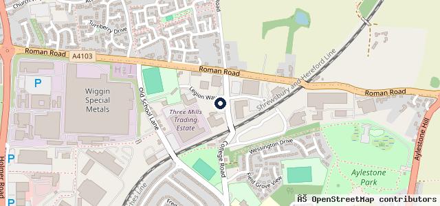 Map showing the location of Vertu Audi Hereford