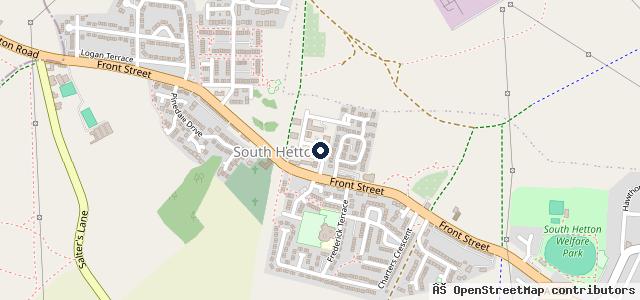 Map showing the location of Front Street Industrial Estate