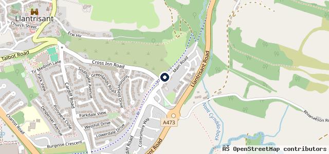 Map showing the location of Southgate Garage Llantrisant Ltd