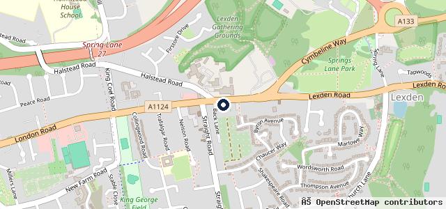 Map showing the location of Stanway Tyre