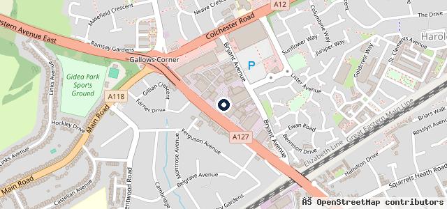 Map showing the location of TOYOTA