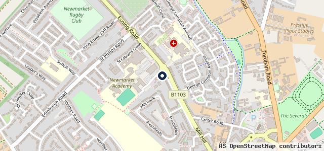 Map showing the location of Suffolk Motors (Newmarket) Ltd