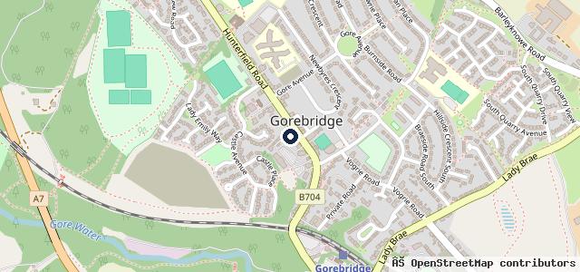 Map showing the location of The Inn Garage