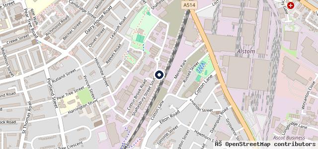 Map showing the location of Trackside Auto Centre