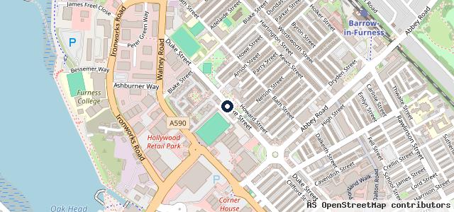 Map showing the location of Tudor Car Services