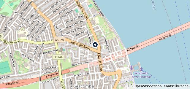 Map showing the location of Tyre Guys