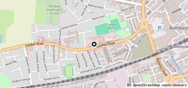 Map showing the location of Advance Vauxhall Romford