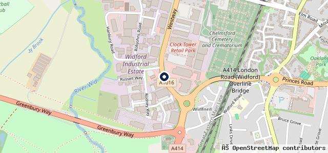 Map showing the location of Group 1 Volkswagen Van Centre Chelmsford