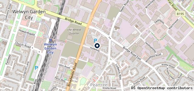 Map showing the location of LJ Whiteman & Son Welwyn Test Centre
