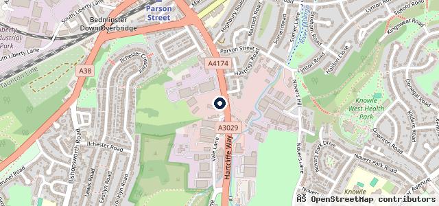 Map showing the location of A E Finch Garages