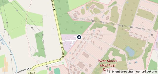 Map showing the location of West Moors Vehicle Repairs & MOT