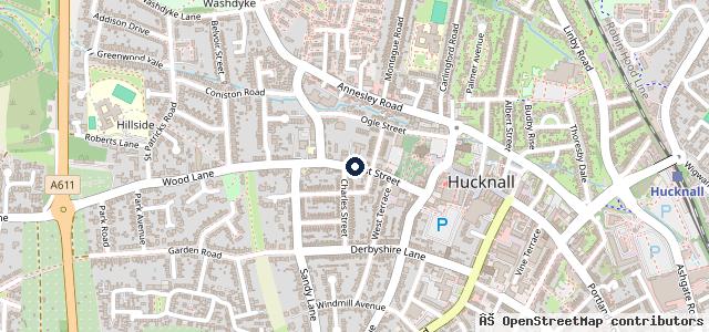 Map showing the location of West Street Garage