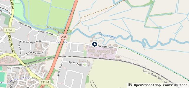 Map showing the location of Dorset Prestige Cars