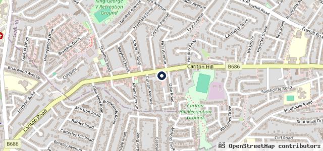 Map showing the location of Wheldon's Garage