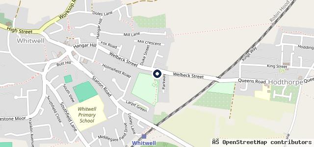 Map showing the location of Whitwell Service Station Ltd