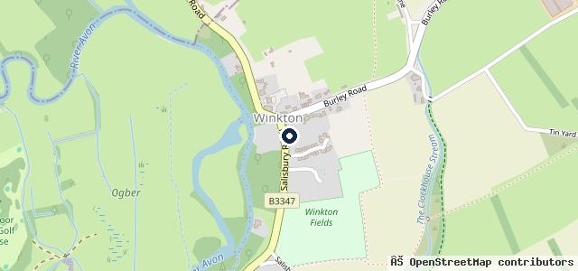 Map showing the location of Winkton Auto Centre