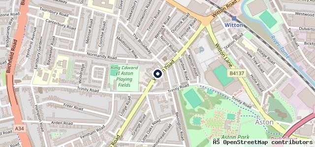 Map showing the location of Witton Car Care Centre