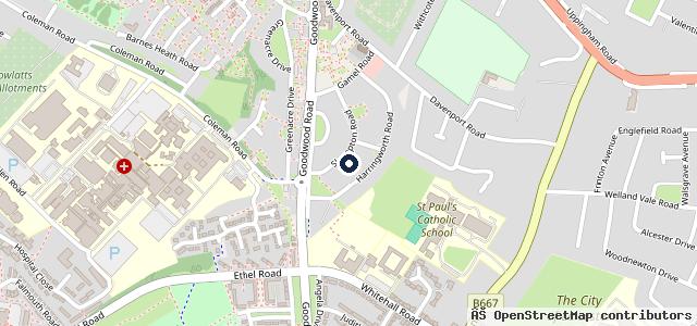 Map showing the location of Leicester Auto Valet