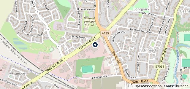 Map showing the location of Arnold Clark Kilmarnock Peugeot