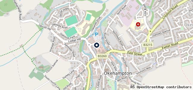 Map showing the location of Okehampton Free Fit Ltd