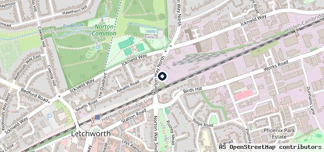 Map showing the location of Norton Way Group