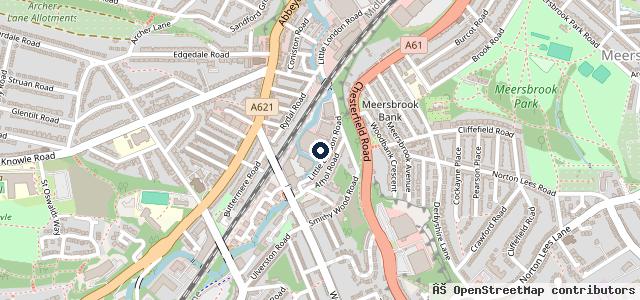 Map showing the location of Sheffield Prestige