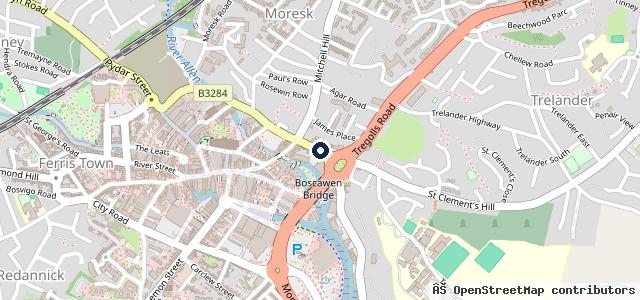 Map showing the location of HiQ Tyres & Autocare Truro
