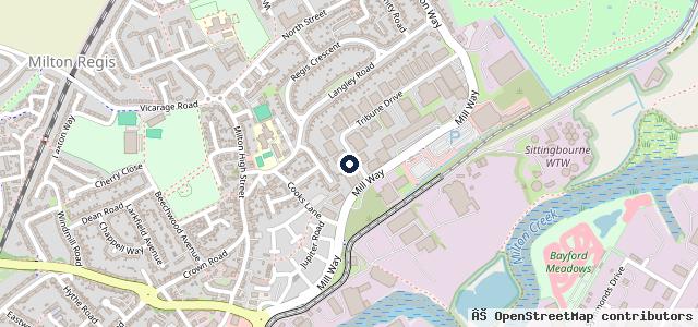 Map showing the location of Sittingbourne Mot Centre