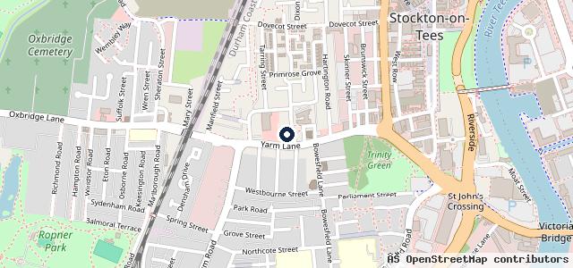 Map showing the location of Kwik Fit - Stockton-On-Tees