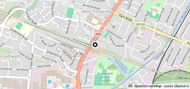 Map showing the location of Altrincham Tyre & Exhausts Ltd