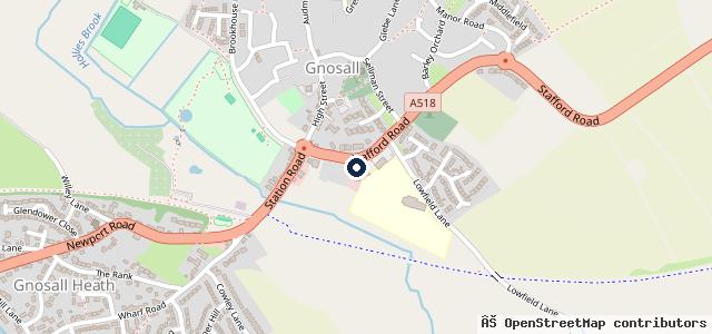 Map showing the location of Bank Top Garage