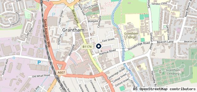Map showing the location of Witham Garage
