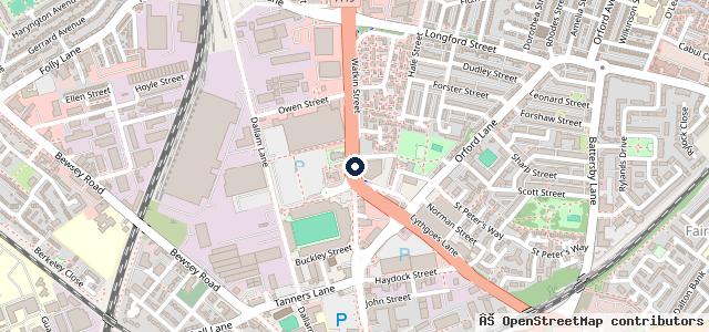 Map showing the location of Invicta Warrington, Fiat Professional and Peugeot Authorised Service Centre