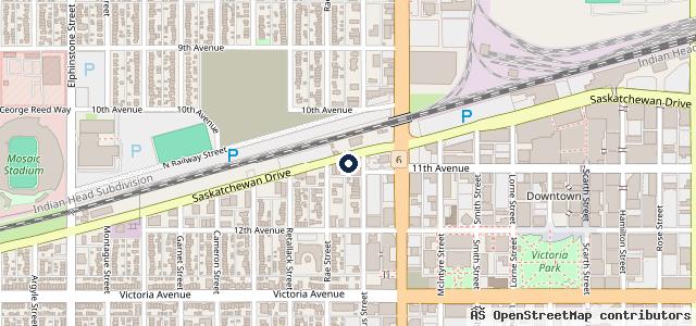 Map showing the location of Regina Autobody Shop Ltd.