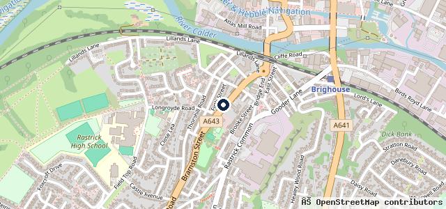 Map showing the location of Hillside Garage