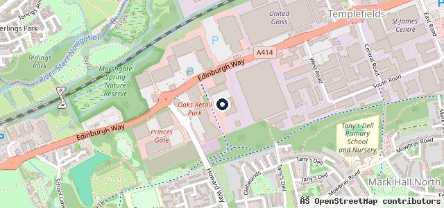 Map showing the location of Halfords Autocentre Harlow