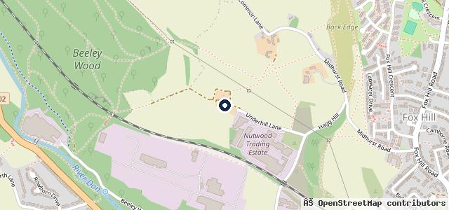 Map showing the location of Freedom Garage