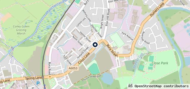 Map showing the location of Cross Lane MOT Centre Ltd