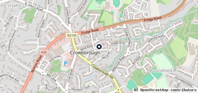 Map showing the location of Godfrey Auto Repairs Crowborough