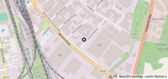 Map showing the location of Whitby Specialist Vehicles Ltd