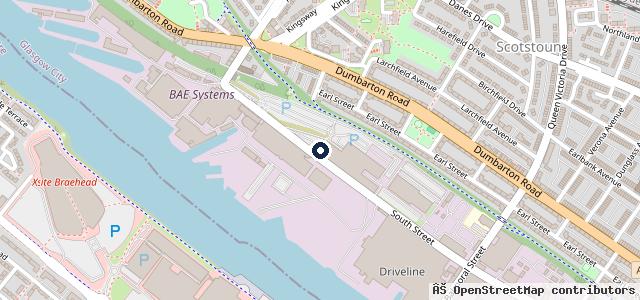 Map showing the location of Arnold Clark Autoparts Glasgow