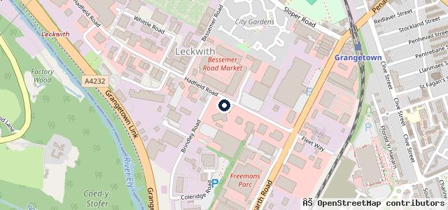 Map showing the location of Sinclair Land Rover Cardiff
