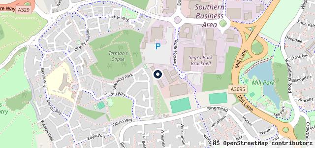 Map showing the location of Vauxhall Eden Bracknell