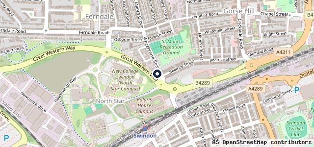 Map showing the location of Kwik Fit - Swindon - Great Western Way