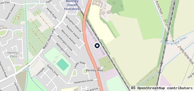 Map showing the location of Bentley MOT & Service Centre
