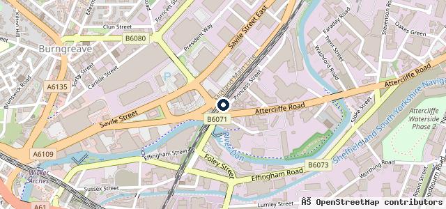 Map showing the location of Sheffield Pro Detailing