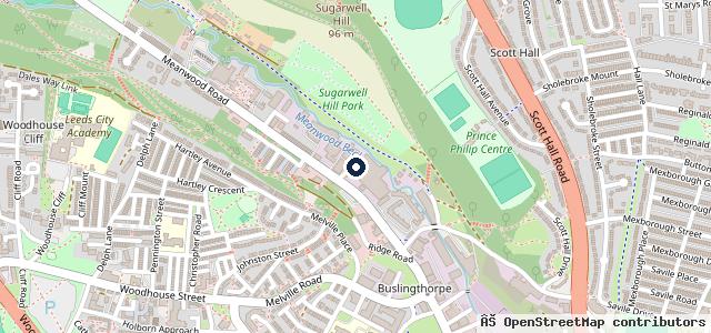 Map showing the location of Meanwood Garage Ltd